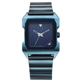 Fastrack Men's Watch Analog Blue Dial with Blue Stainless Steel Band, 1474QM01